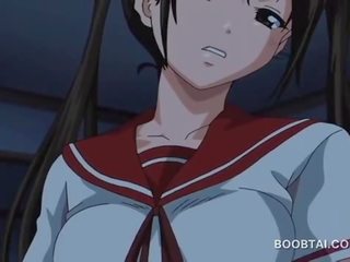 Splendid hentai bruna fica leccato e scopata in