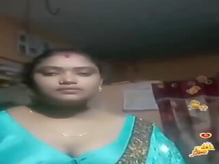 Tamil indieši lielas skaistas sievietes zils silky blouse dzīvot, netīras saspraude 02