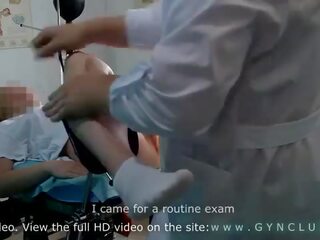 Schoolgirl examined at a gynecologist's - stormy orgasm