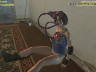 Jill valentine in big trouble resident evil