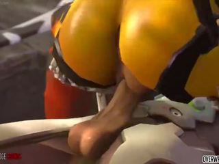 Horny and Naughty Tracer from Overwatch gets Pussy.