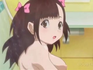 バスルーム アニメ x 定格の ビデオ ととも​​に 無邪気な ティーン 裸 クッキー