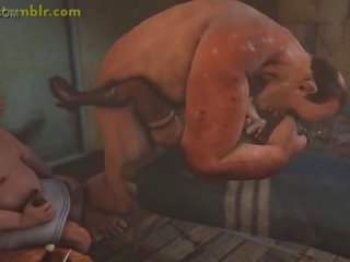Lulu fucked hard in 3D monster sex animation