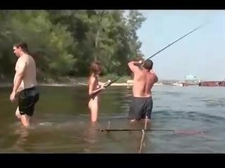 Kails fishing ar ļoti burvīgs krievi pusaudze elena