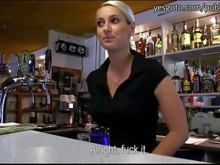 Terrific smashing Bartender Fucked for CASH! - 