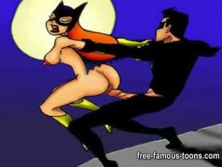 Batman koos catwoman ja batgirl orgies
