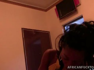 African Fuck Tour: Ebony cookie Raisa take hard shaft from her back