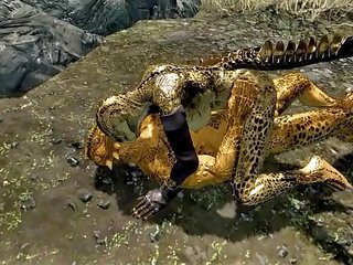 Privado sexo vídeo clipe de dois argonians