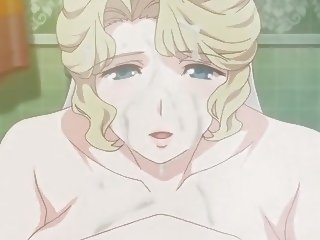 Blondīne anime ar masīvs krūtis rubs