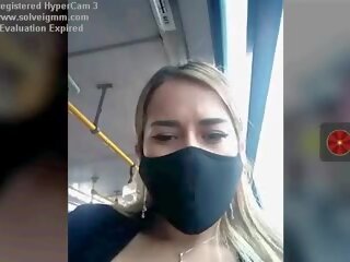 Adolescent na a autobus mov ji kozičky riskantní, volný pohlaví video 76