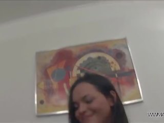 Bokong fisting before hardcore fuck for young brunette babeh